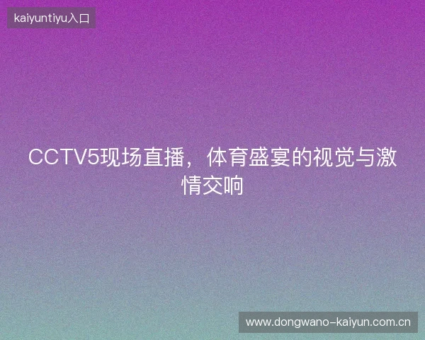 CCTV5现场直播，体育盛宴的视觉与激情交响